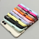 Liquid Silicone Lens Film Phone Case For iPhone