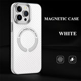 Carbon Fiber Magnetic Phone Case For iPhone