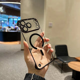 Ultra Thin PC Plating  Frameless Magnetic Case For iPhone