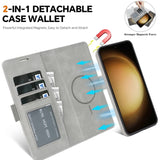2 in 1 Wallet Magnetic Case For Samsung