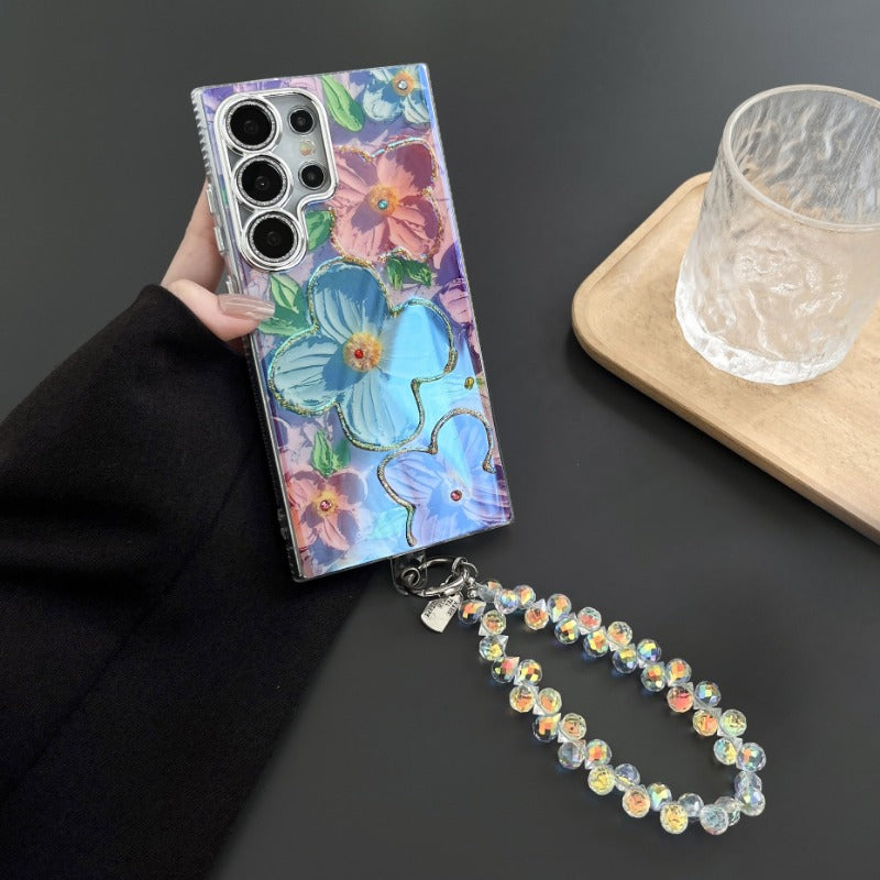 Oil painting flower phone case For Samsung