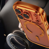 Electroplated Large Wave Magnetic Phone Case For iPhone