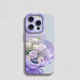 Purple Rose Bouquet Phone Case For iPhone