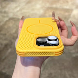 Contrast Color Heat Dissipation Magnetic Phone Case For iPhone