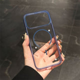 Thin Magnetic Transparent Phone Case For iPhone
