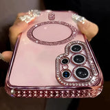 Glitter Diamond Transparent Case For Samsung