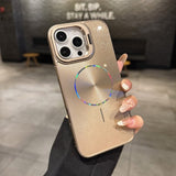 Glitter Starry Sky Magnetic Thin Ring Phone Case For iPhone