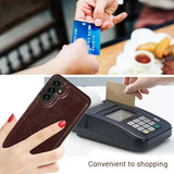 Wallet Double Button Flip Leather Case For Samsung
