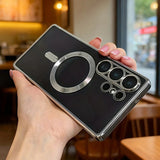 Plating Transparent TPU Wireless Charge Case For Samsung