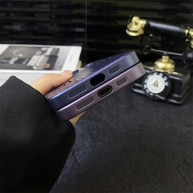 Vertical Stripe Hollow Phone Case For iPhone