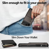 Heavy Duty Wallet Hidden Flip Slot Card Holder Case For iPhone