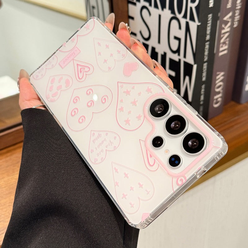 Pink Heart Phone Case For Samsung