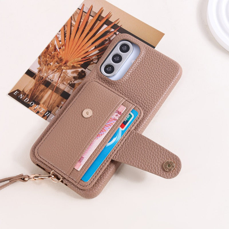 Card Holder PU Leather Phone Case For Samsung