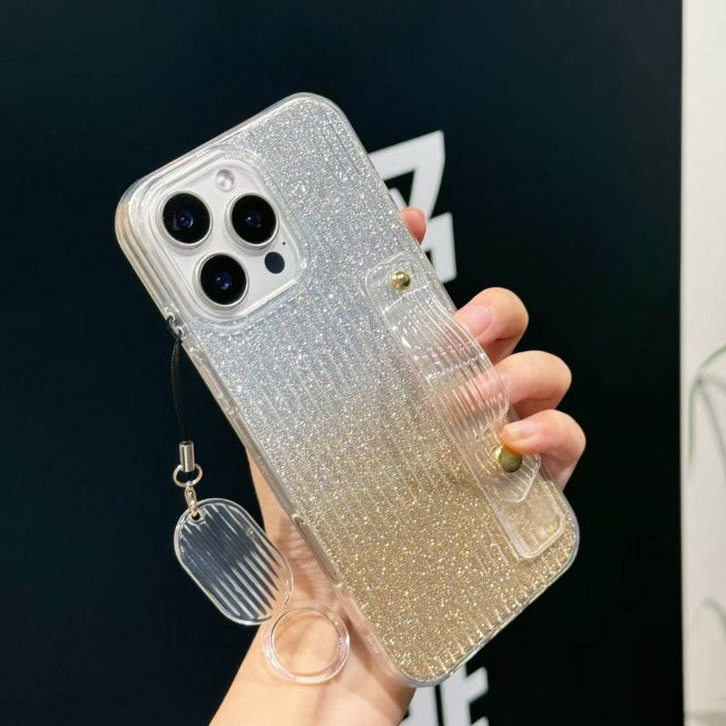 Glitter Wristband Ring Phone Case For iPhone