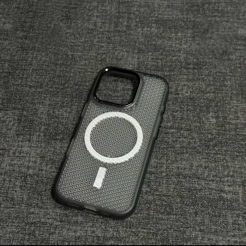 Hollow Heat Dissipation Magnetic Phone Case For iPhone