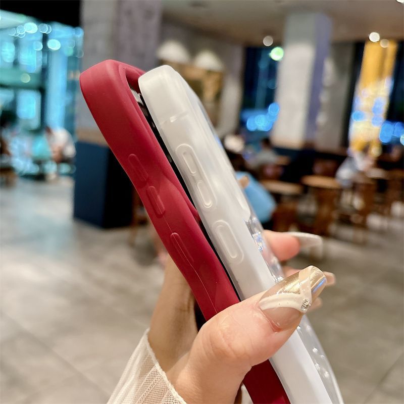 Wave Pattern Crossbody Epoxy Butterfly Phone Case For Samsung