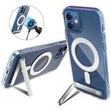 Stand Clear Magnetic Phone Case with Kickstand Transparent Holder  for iPhone