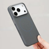 Minimalist Magnetic Phone Case with Metal Buttons For iPhone