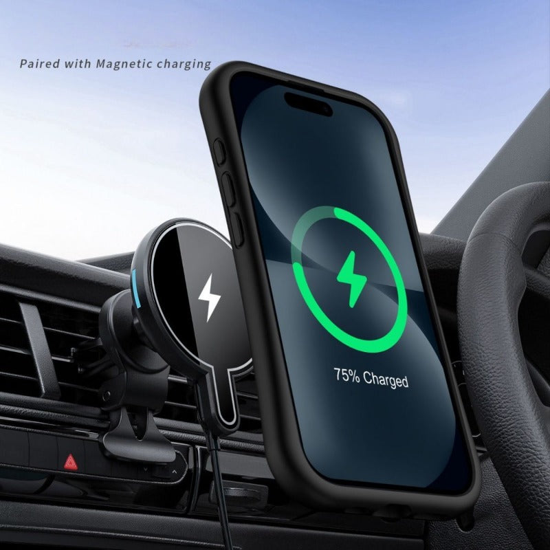 Simple Solid Color Magnetic Phone Case For iPhone