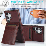 Leather Card Holder Phone Case For Samsung