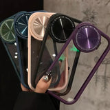 Round Lens Holder Phone Case For iPhone