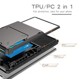 TPU+PC Flip Card Insertion Phone Case For Samsung