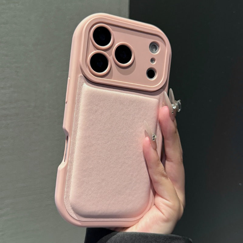 Air Cushion Leather Solid Color Phone Case For iPhone
