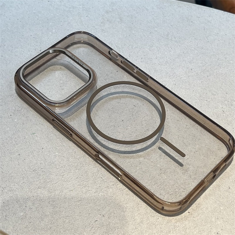 Transparent Acrylic Simple Magnetic Phone Case For iPhone