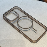 Transparent Acrylic Simple Magnetic Phone Case For iPhone