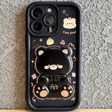 Bear Rotating Mirror Stand Phone Case For iPhone
