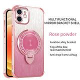 Electroplating Bracket Makeup Mirror Phone Case For iPhone