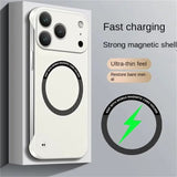 Ultra Thin Hard PC Magnetic Frameless Phone Case For iPhone