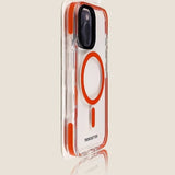 Magnetic Contrast Color Acrylic Wireless Charging Case For iPhone