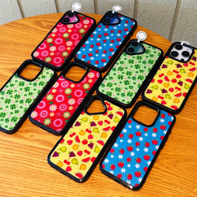 Bright Black Frame Acrylic Phone Case For iPhone