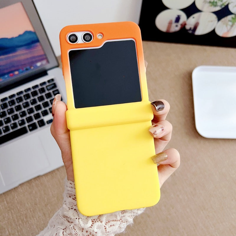 Two-tone Skin-feel Phone Case For Samsung Z FLIP 7 6 5 4 3