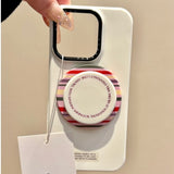 Stripe Bracket Magnetic Simple Phone Case For iPhone