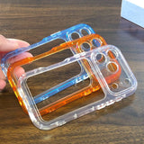 Backless, Perforated Frame Soft Phone Case For iPhone