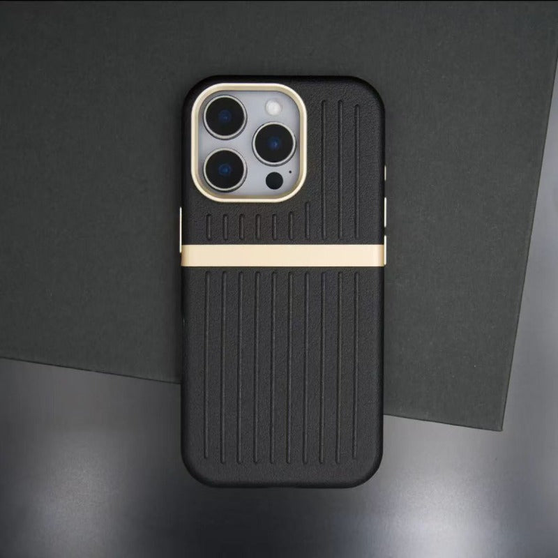 Striped Magnetic Phone Case For iPhone