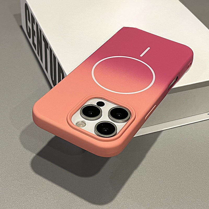 Gradient Thin Circle Magnetic Phone Case For iPhone