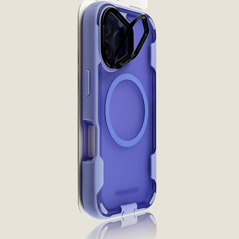 Triple-proof Bracket Frame Magnetic Phone Case For iPhone