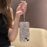 Electroplating 3D Glass Rhinestone Phone Case For iPhone
