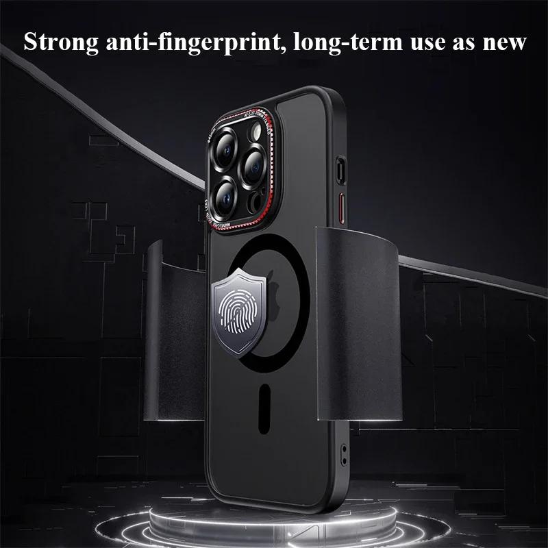 Luxury Matte Magnetic Charge Clear Case For IPhone