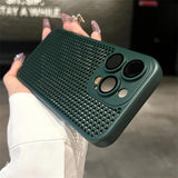 Original Heat Dissipation Breathable Mesh Hole Case For IPhone