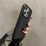 Black Translucent Frosted Phone Case For IPhone