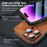 Luxury Full Protection Silicone Bumper Shockproof Business Leather Phone Case For IPhone