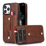Custodia per telefono con slot per scheda portafoglio con supporto per supporto per iPhone 
