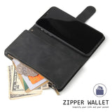 Wallet Luxury Zipper Leather Case For iPhone