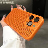 Original Heat Dissipation Breathable Mesh Hole Case For IPhone