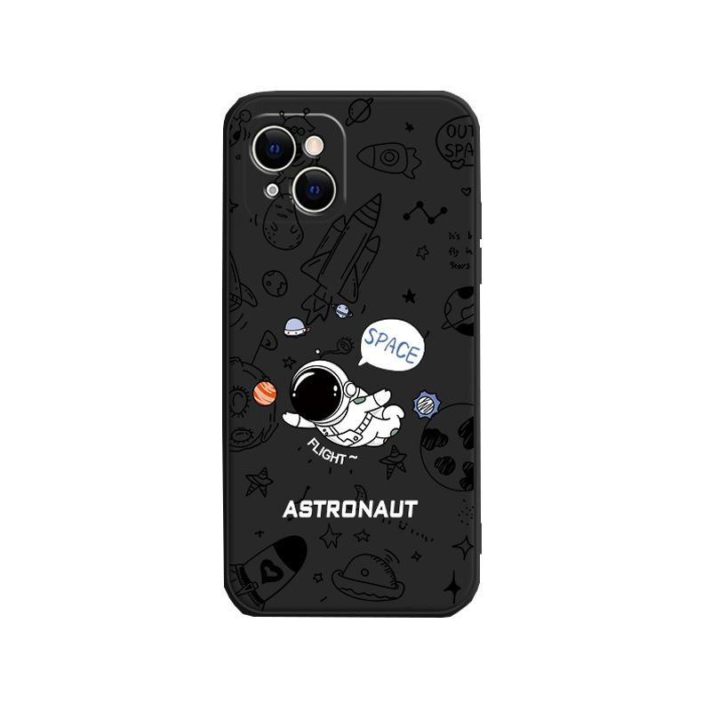 New Astronaut Liquid Silicone Protective Case For iPhone