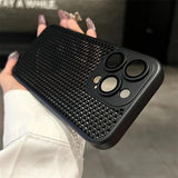 Original Heat Dissipation Breathable Mesh Hole Case For IPhone